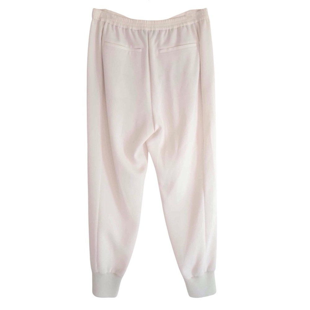 Theory Essential Jogger Cream Color Crepe High Rise Ankle Pants Size Small - Picture 4 of 6